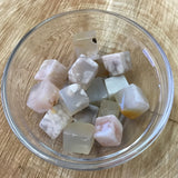 Flower Agate Mini Cube Gemstone