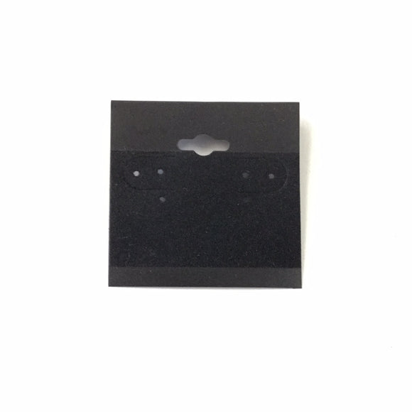 Earring Card- Black Velvet 2in x 2in (25pc)