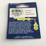 Beadalon Memory Wire End Caps Gold Plated, 3mm, (10pcs)
