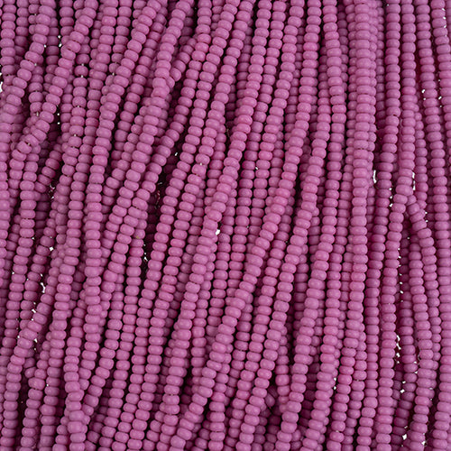 Czech Seed Beads 11/0 PermaLux Dyed Chalk Purple Matt Strung #3174