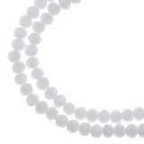 3x4mm Rondelle Opaque White Matte