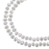 3x4mm Rondelle Opaque White AB