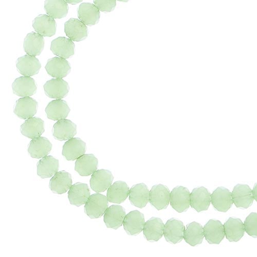 3x4mm Rondelle Opaque Light Green
