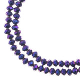 3x4mm Rondelle Opaque Purple Iris