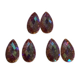 Glitter - Pink Crystal AB Teardrop 16x30mm Cabs (3 pairs)