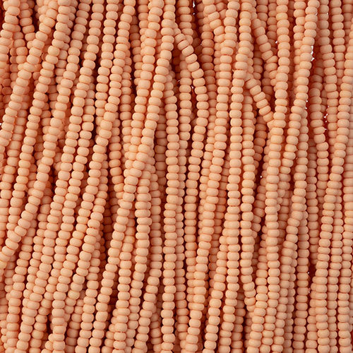 Czech Seed Beads 11/0 PermaLux Dyed Chalk Apricot Matt Strung  #3166