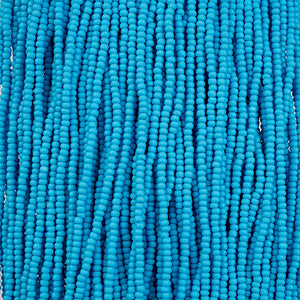 Czech Seed Beads 11/0 PermaLux Dyed Chalk Dark Turquoise Matt Strung  #3180