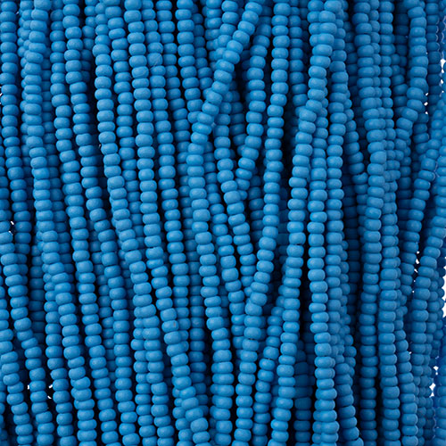 Czech Seed Beads 11/0 PermaLux Dyed Chalk Light Blue Matt Strung #3181
