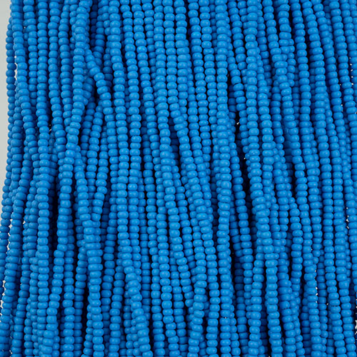 Czech Seed Beads 11/0 PermaLux Dyed Chalk Blue Matt Strung  #3182
