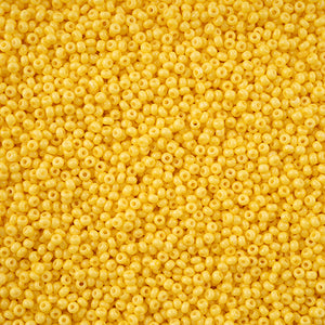 Czech Seed Bead 11/0 Yellow Chalk Dyed Solgel VIAL #3234