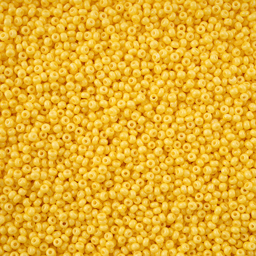 Czech Seed Bead 11/0 Yellow Chalk Dyed Solgel VIAL #3234