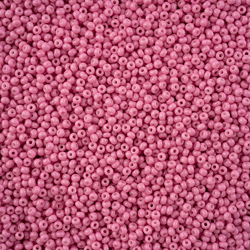 Czech Seed Bead 11/0 Bubble Gum Pink Chalk Dyed Solgel VIAL #3237