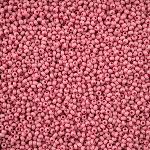 Czech Seed Bead 11/0 Dark Pink Chalk Dyed Solgel VIAL #3238