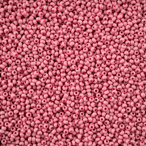 Czech Seed Bead 11/0 Dark Pink Chalk Dyed Solgel VIAL #3238