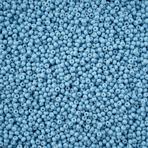 Czech Seed Bead 11/0 Blue Chalk Dyed Solgel VIAL #3244
