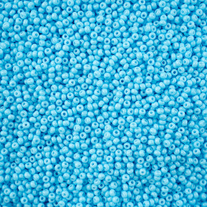 Czech Seed Bead 11/0 Aqua Chalk Dyed Solgel VIAL #3245