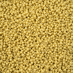 Czech Seed Bead 11/0  Mustard Chalk Dyed Solgel VIAL #3246