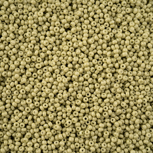 Czech Seed Bead 11/0  Avocado Chalk Dyed Solgel VIAL #3247