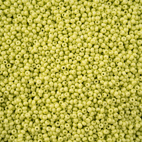 Czech Seed Bead 11/0 Light Green Chalk Dyed Solgel VIAL #3248