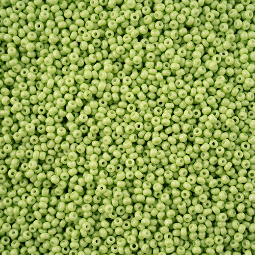 Czech Seed Bead 11/0 Green Chalk Dyed Solgel VIAL #3249