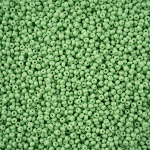 Czech Seed Bead 11/0  Dark Green Chalk Dyed Solgel VIAL #3250