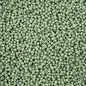 Czech Seed Bead 11/0  Eucalyptus Chalk Dyed Solgel VIAL #3251