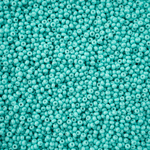 Czech Seed Bead 11/0  Turquoise Chalk Dyed Solgel VIAL #3252