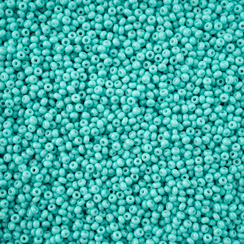 Czech Seed Bead 11/0  Turquoise Chalk Dyed Solgel VIAL #3252