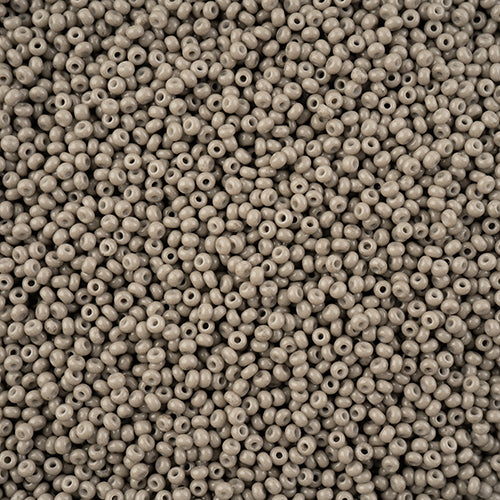 Czech Seed Bead 11/0 Grey Chalk Dyed Solgel VIAL #3255