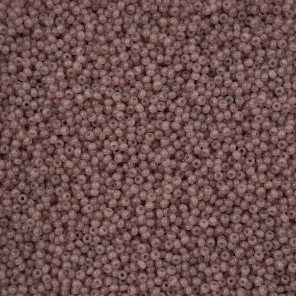 Czech Seed Bead 11/0 Alabaster Brown Solgel VIAL #3278