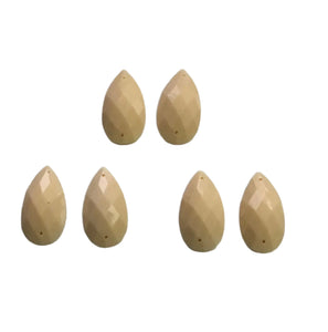 Teardrop - Opaque Dark Cream 16x30mm Cabs (3 pair)