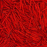 Czech Twisted Bugles 25mm S/L Light Red