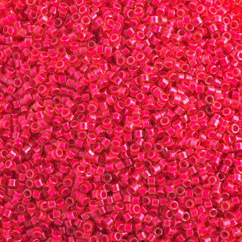 Miyuki Delica 11/0 Poppy Red Luminous Neon Color  #2051