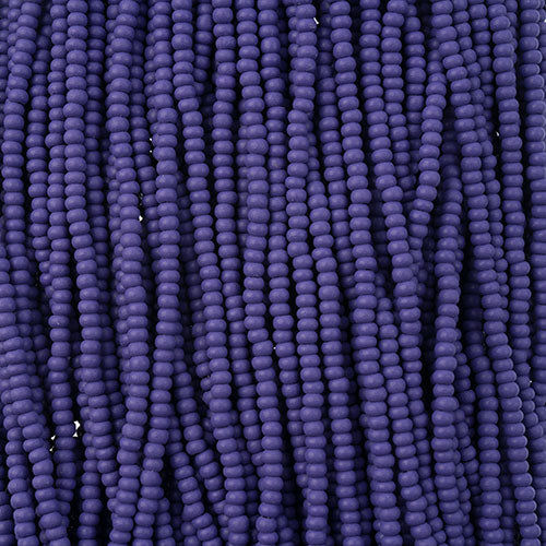 Czech Seed Beads 11/0 PermaLux Dyed Chalk Dark Violet Matt Strung #3176