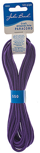Paracord 550- Purple 4mm x 16ft