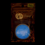 Cylin Bead- 11/0 Glow in the Dark AB Sky 25g