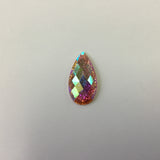 Glitter - Pink Crystal AB Teardrop 16x30mm Cabs (3 pairs)