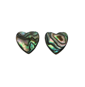 Abalone Shell - Heart (1 pair) 14x14mm