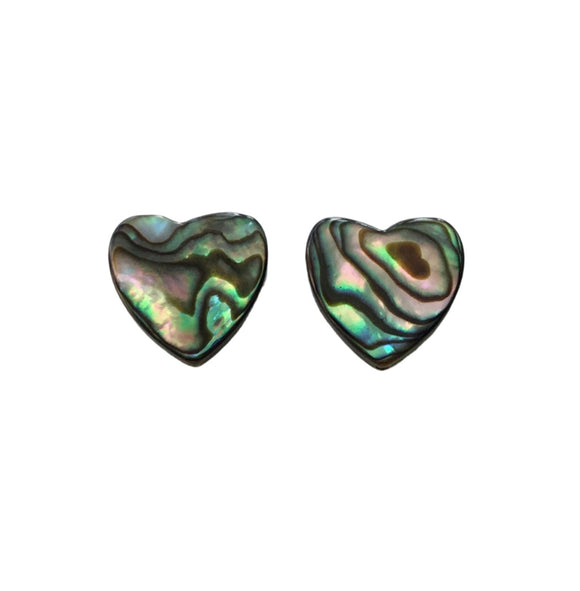 Abalone - Heart (1 pair) 14x14mm