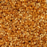 Cylin Bead- 11/0 Electro Gold Coat 25g