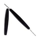 Hairpipe Bone Beads - 2” Black(10 pieces)