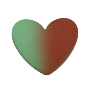 Heart - Matte Ombre Green Red Cab (1 pair) 37x