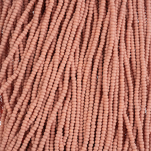 Czech Seed Beads 11/0 PermaLux Dyed Chalk Light Brown Matt Strung #3167