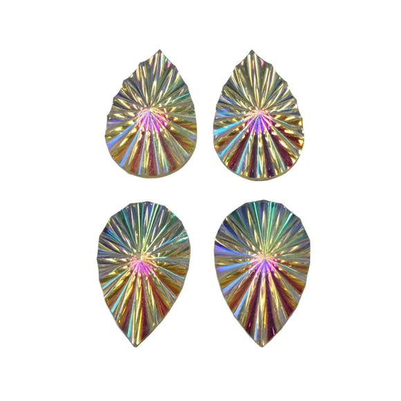 Starburst - Iridescent Teardrop Cabs (2 pairs)