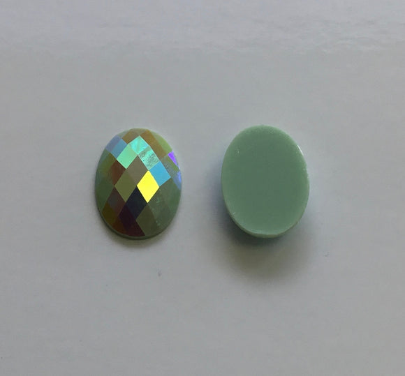 Oval Gem Cabs 18x25mm (1 pair) Mint AB