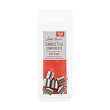 End Cap - Stainless Steel 12x8mm (6 pieces)