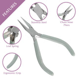 JOHN BEAD CLASSIC SLIM 4.75IN CHAIN NOSE PLIERS