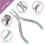 JOHN BEAD CLASSIC SLIM 4.75IN BENT NOSE PLIERS