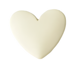 Heart  - Matte Cream Cab (1 pair) 37x35mm
