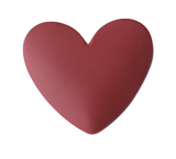 Heart  - Matte Burgundy Cab (1 pair) 37x35mm